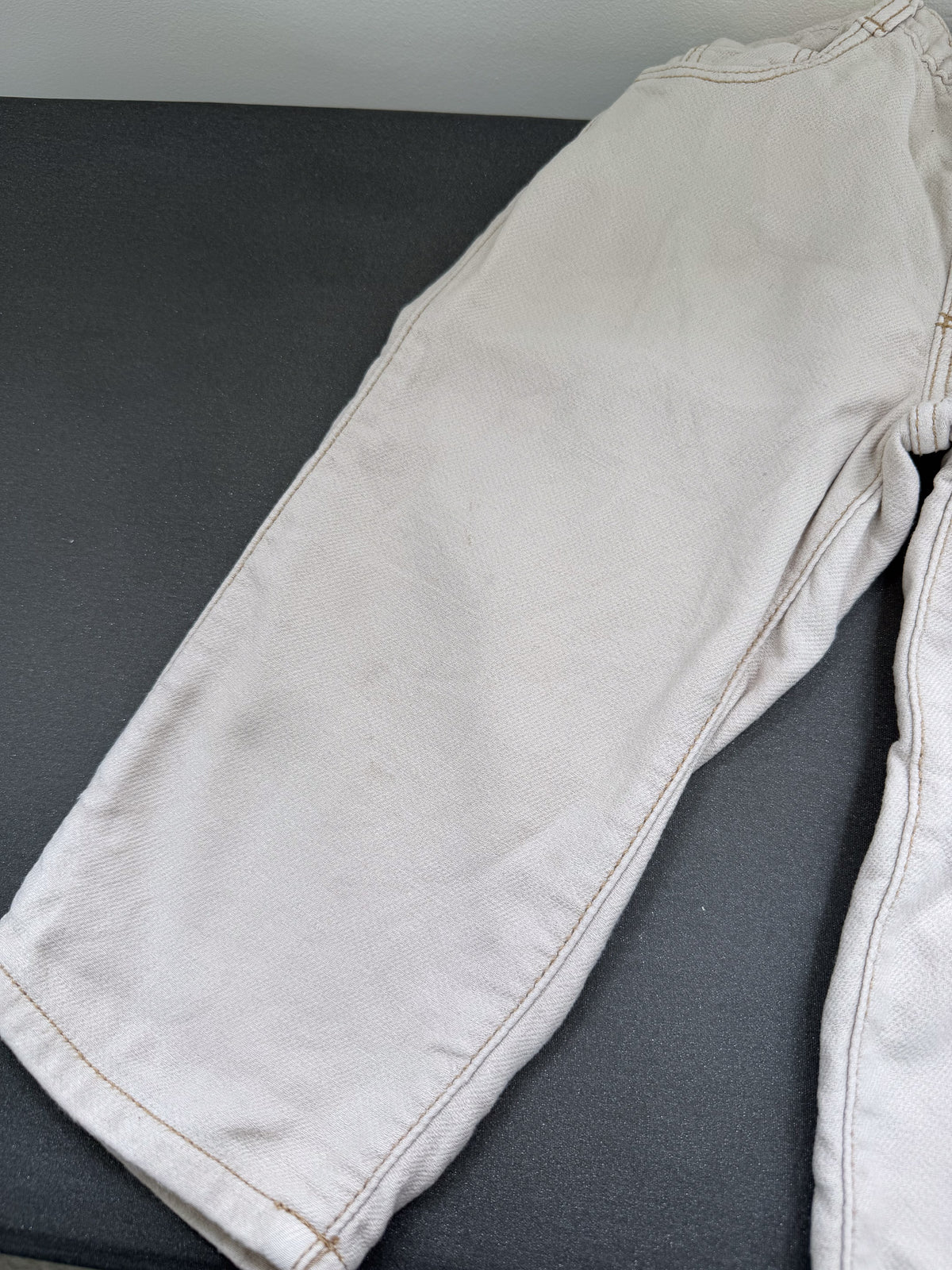 Zara soft beige pull up pants (12-18m)