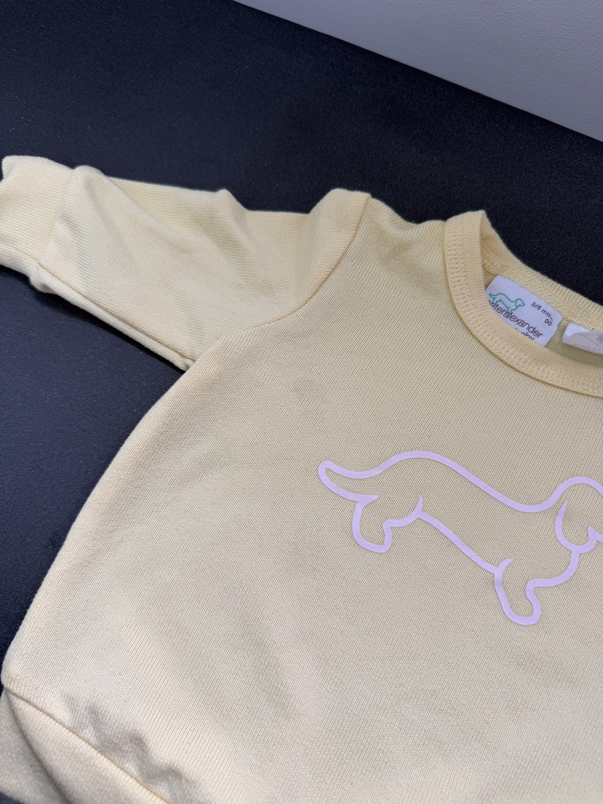 Peter Alexander long sleeve PJ set - lemon yellow (3-6m)