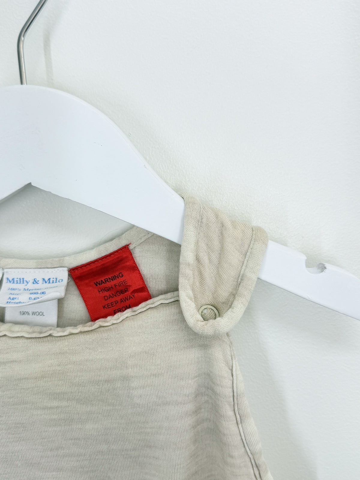Milly & Milo merino sleeping bag - beige (0-6m)