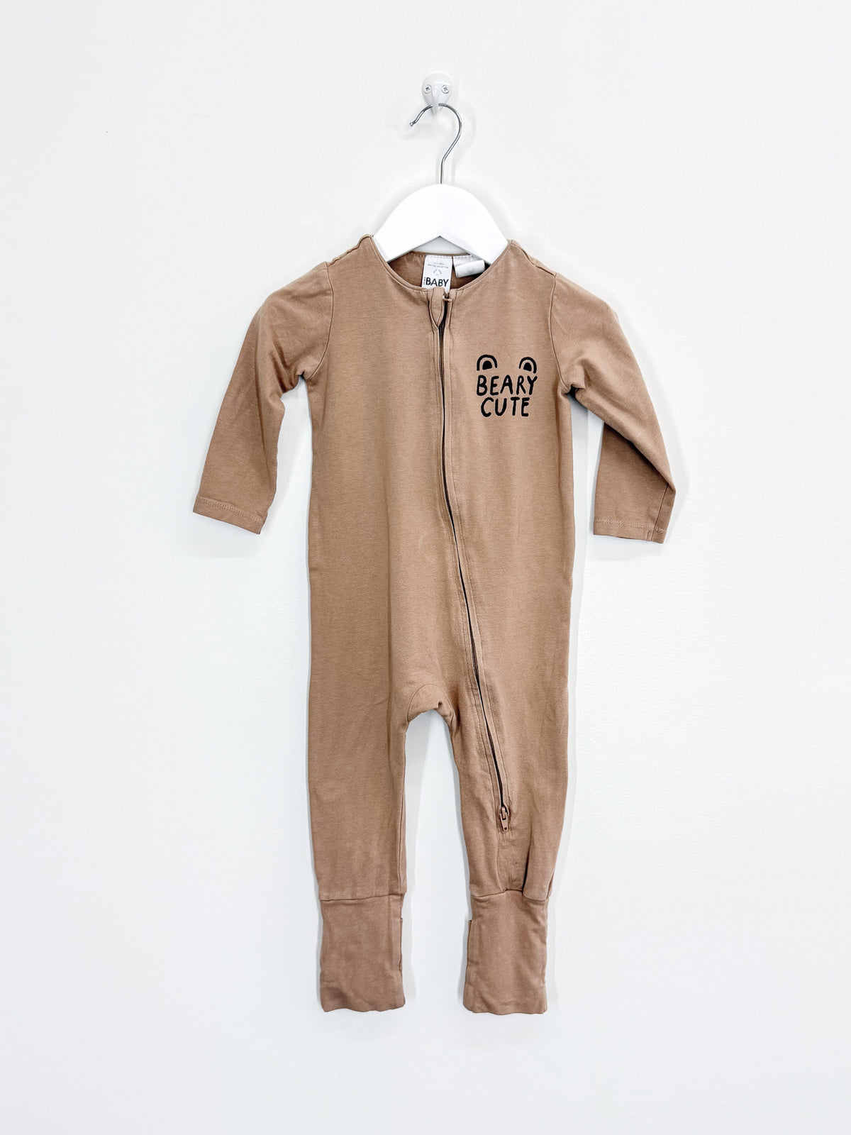 Cotton On Kids zipsuit - beary cute (12-18m)