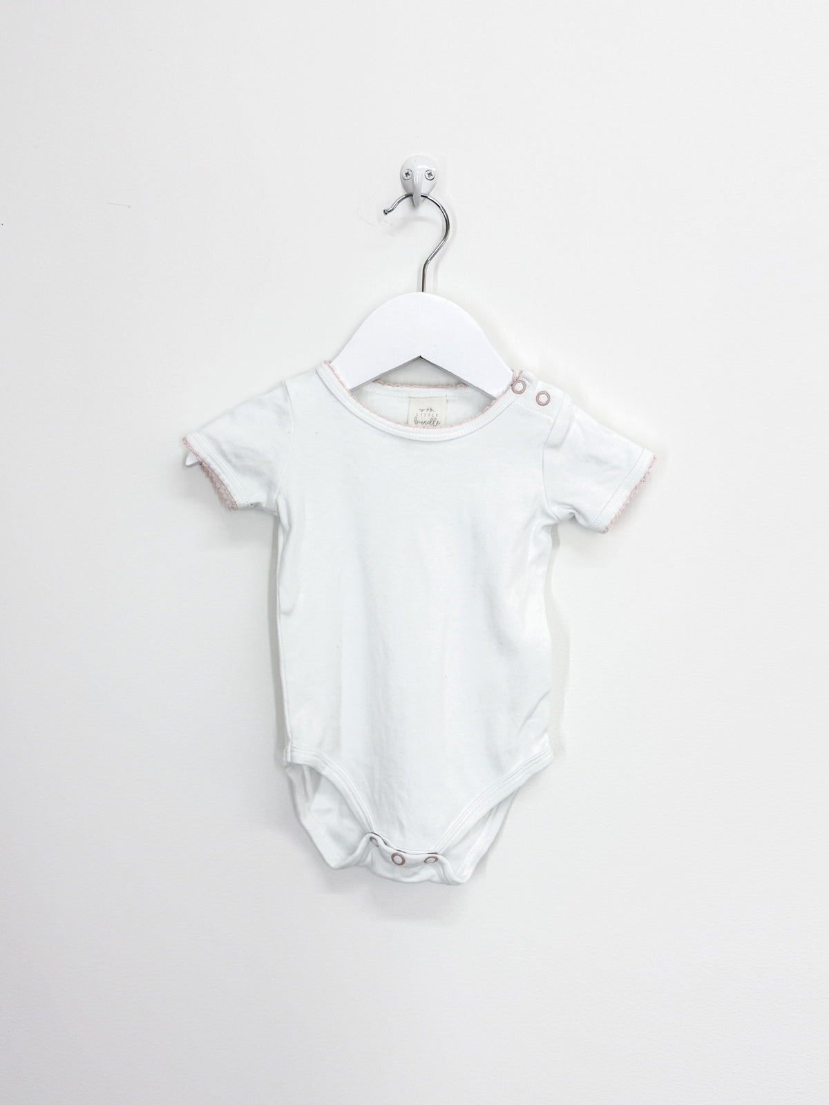 Little Bundle short sleeve lace edge bodysuit (3-6m)