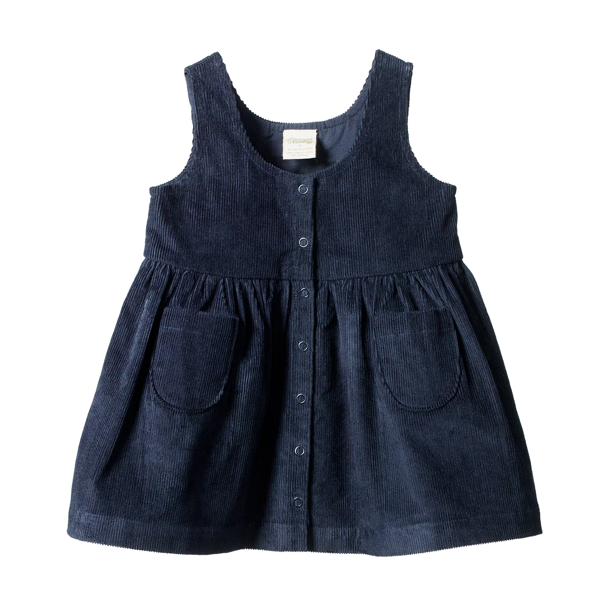 Nature Baby organic amelia pinafore dress - navy (1y)