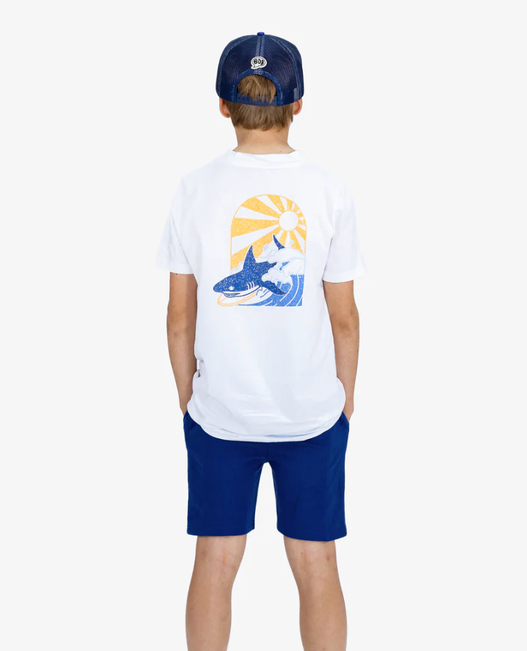 BNWT Band Of Boys surfer shark tee (4-5y)