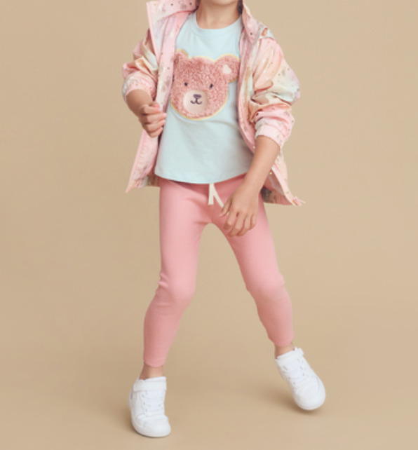Hux organic rainbow fur bear tee (18-24m)