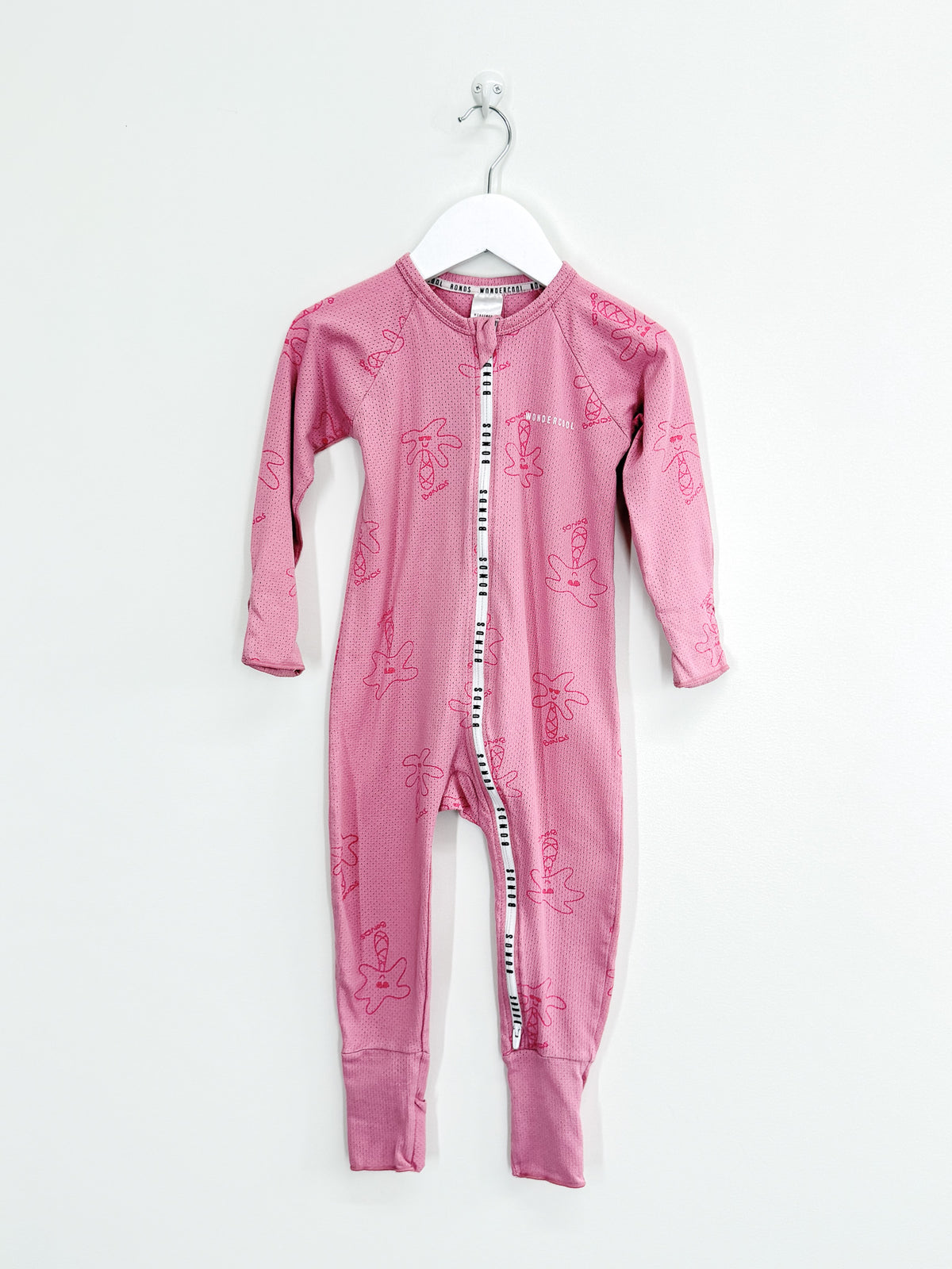 Bonds wondercool eyelet wondersuit - keeping it cool rose rush palms (18-24m)
