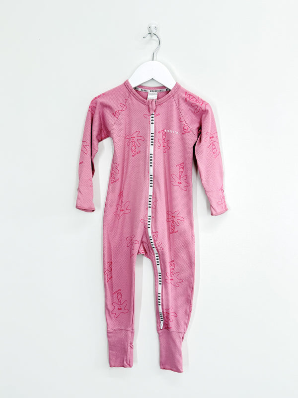Bonds wondercool eyelet wondersuit - keeping it cool rose rush palms (18-24m)