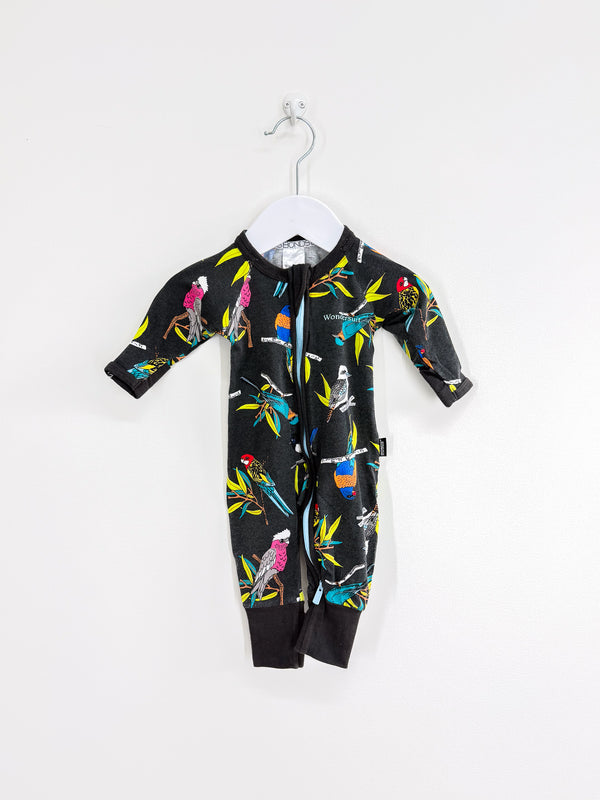 Bonds wondersuit - birds (3-6m)