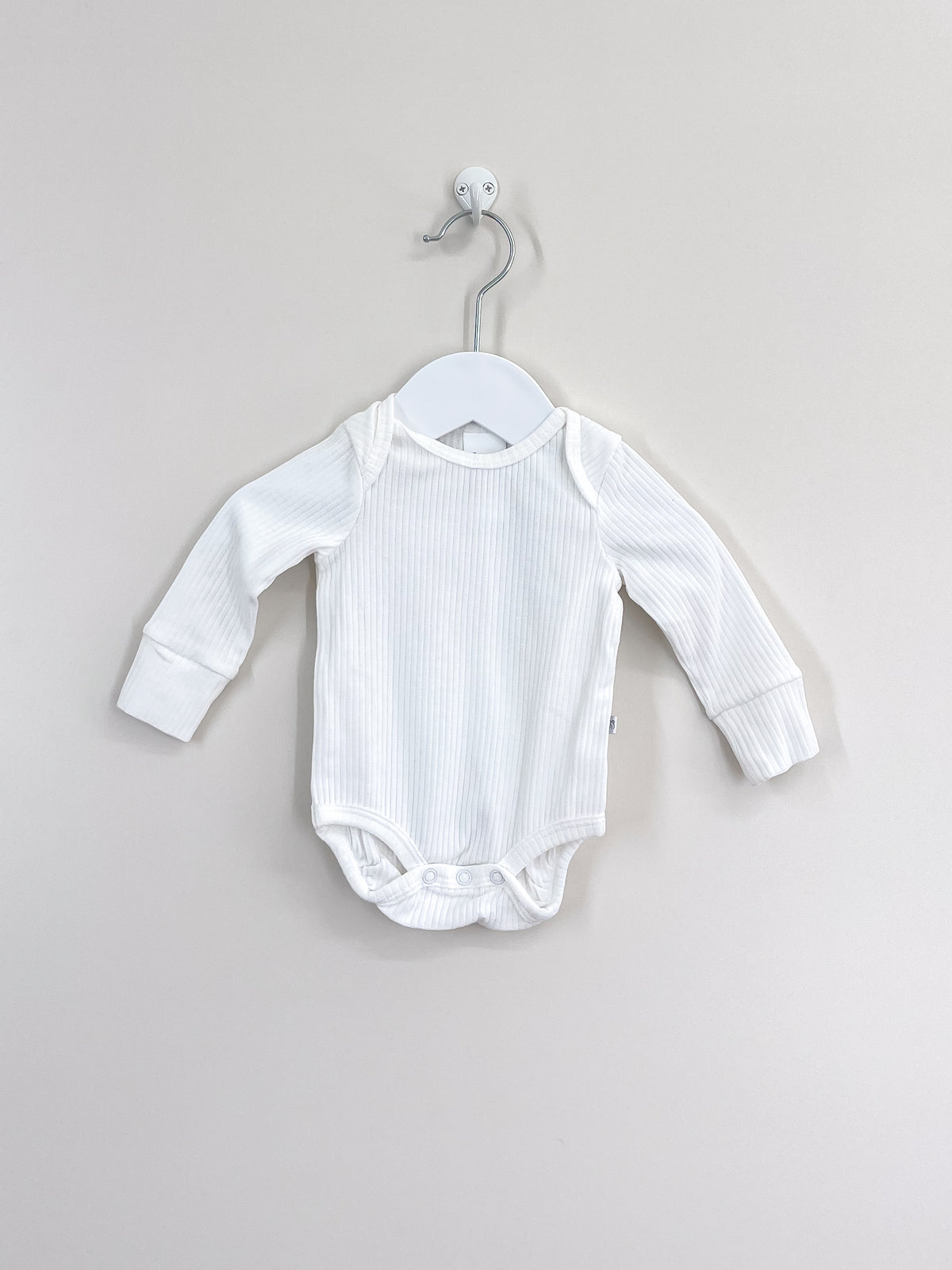 Teeny Weeny long sleeve rib bodysuit - white (3-6m)